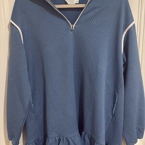 Stylish Blue V-Neck Dress